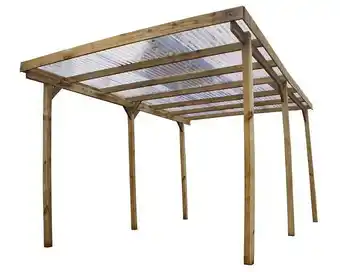 Bricorama Carport en bois avec couverture pvc ondule imperia 15 m² offre