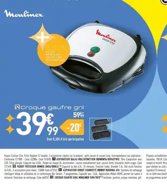Conforama Croque Gaufre Gril offre