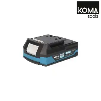 Bricorama Pack koma - perceuse visseuse 20v - une batterie 20v lithium li-ion 2ah - un chargeur 60w offre