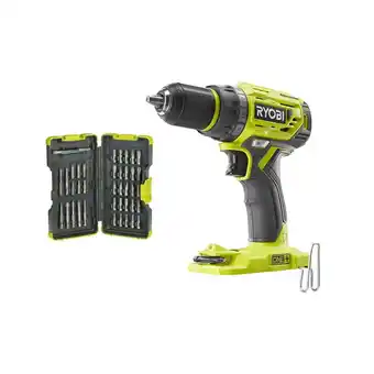 Bricorama Pack ryobi perceuse visseuse 18v oneplus brushless sans batterie ni chargeur r18dd7-0 - coffret antichocs 40 embouts de vissa offre