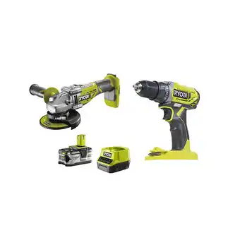 Bricorama Pack ryobi - perceuse visseuse 18v one plus - r18dd2-0 - meuleuse d'angle 18v lithiumplus oneplus brushless - r18ag7-140s - 1 offre