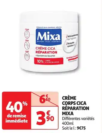 Auchan CRÈME CORPS CICA RÉPARATION MIXA offre