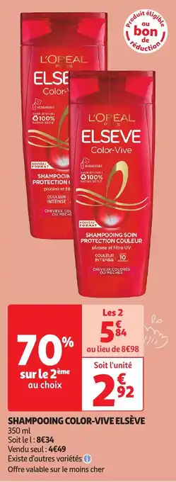 Auchan SHAMPOOING COLOR-VIVE ELSÈVE offre