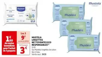 Auchan MUSTELA LINGETTES NETTOYANTES ECO RESPONSABLES! offre