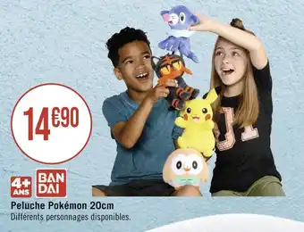Géant Casino Peluche Pokémon 20cm offre