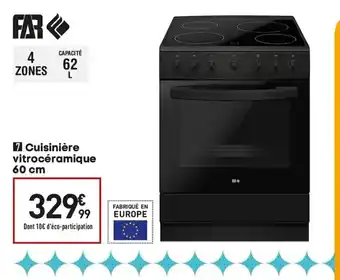 Conforama Cuisiniére Vitrocéramique offre