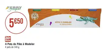 Géant Casino 4 Pots de Pâte à modeler offre