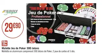 Malette Jeu de Poker 300 Jetons