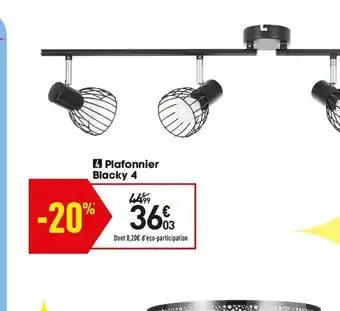 Conforama Plafonnier blacky 4 offre