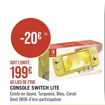 Géant Casino CONSOLE SWITCH LITE offre