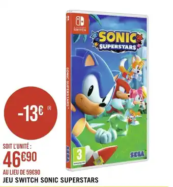 Géant Casino JEU SWITCH SONIC SUPERSTARS offre