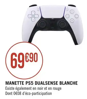 Géant Casino MANETTE PS5 DUALSENSE BLANCHE offre