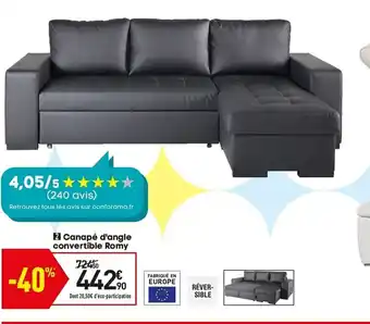Conforama Canapé d'angle convertible romy offre