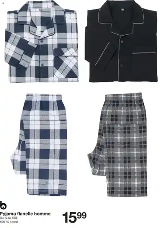 Zeeman Pyjama flanelle homme offre