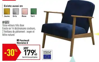 Conforama Fauteuil havana 2 offre
