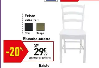 Conforama Chaise juliette offre