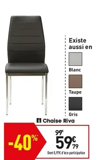 Conforama Chaise riva offre