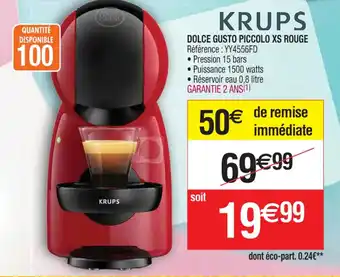 Cora x Carrefour DOLCE GUSTO PICCOLO XS ROUGE offre