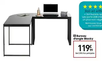 Conforama Bureau d'angle blacky offre