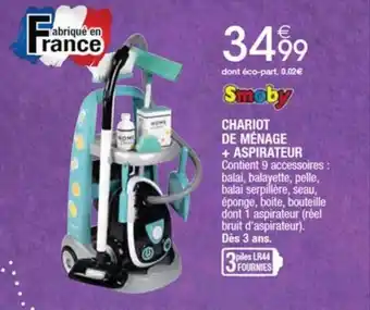Cora x Carrefour CHARIOT DE MÉNAGE + ASPIRATEUR offre