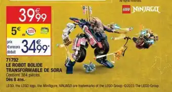 Cora x Carrefour LE ROBOT BOLIDE TRANSFORMABLE DE SORA offre
