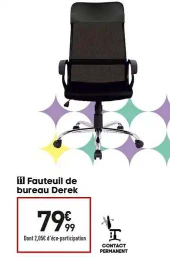 Conforama Fauteuil de bureau derek offre