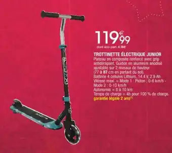 Cora x Carrefour TROTTINETTE ÉLECTRIQUE JUNIOR offre
