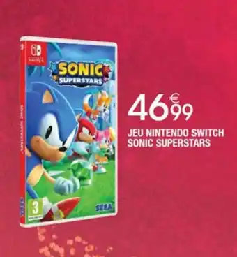Cora x Carrefour JEU NINTENDO SWITCH SONIC SUPERSTARS offre
