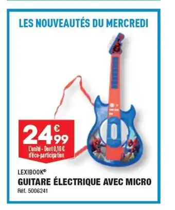 ALDI GUITARE ÉLECTRIQUE AVEC MICRO offre