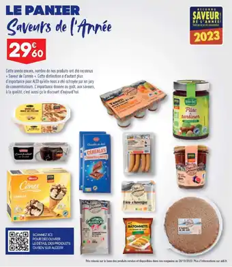ALDI LE PANIER Saveurs de l'Année offre