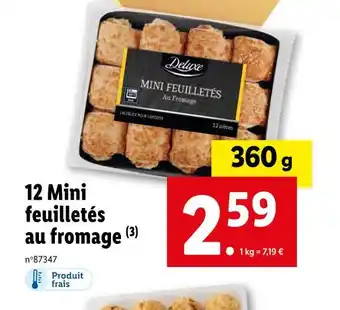 Lidl Deluxe 12 mini feuilletés au fromage offre