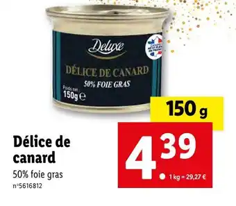Lidl Deluxe délice de canard offre