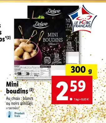 Deluxe mini boudins