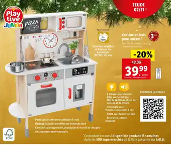 Lidl Playtive junior cuisine en bois pour enfant offre