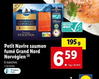 Lidl Petit navire saumon fumé grand nord norvégien offre