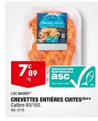 ALDI Loc marée crevettes entières cuites offre