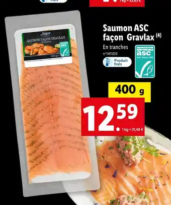 Lidl Deluxe saumon asc façon gravlax offre