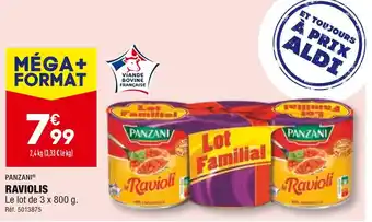 ALDI Panzani raviolis offre