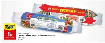 ALDI Toques et tartes lot de 2 pâtes feuilletées ou brisées offre