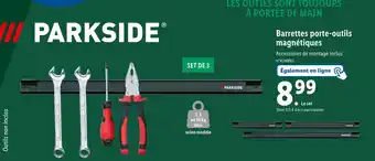 Lidl Parkside barrettes porte-outils magnétiques offre