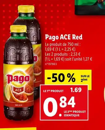 Lidl Pago pago ace red offre
