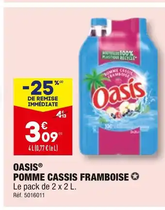 ALDI Oasis oasis pomme cassis framboise offre