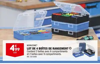 ALDI Workzone lot de 4 boîtes de rangement offre