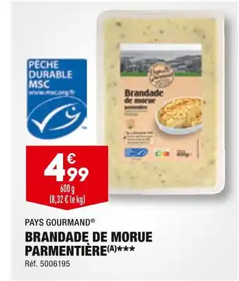 ALDI Pays gourmand brandade de morue parmentière offre