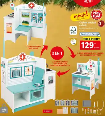Lidl Playtive cabinet médical en bois offre