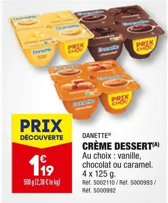ALDI Danette crème dessert offre