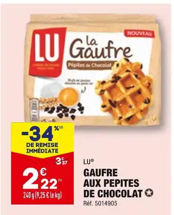 ALDI Lu gaufre aux pepites de chocolat offre