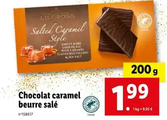 Lidl J. d. gross chocolat caramel beurre salé offre