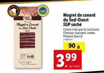 Lidl Saveurs de nos régions magret de canard du sud-ouest igp séché offre