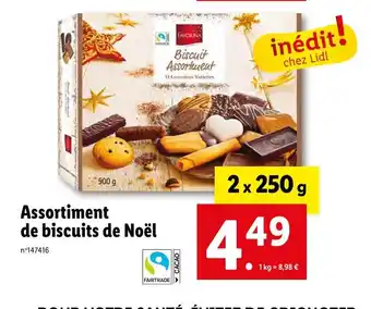 Lidl Favorina assortiment de biscuits de noël offre